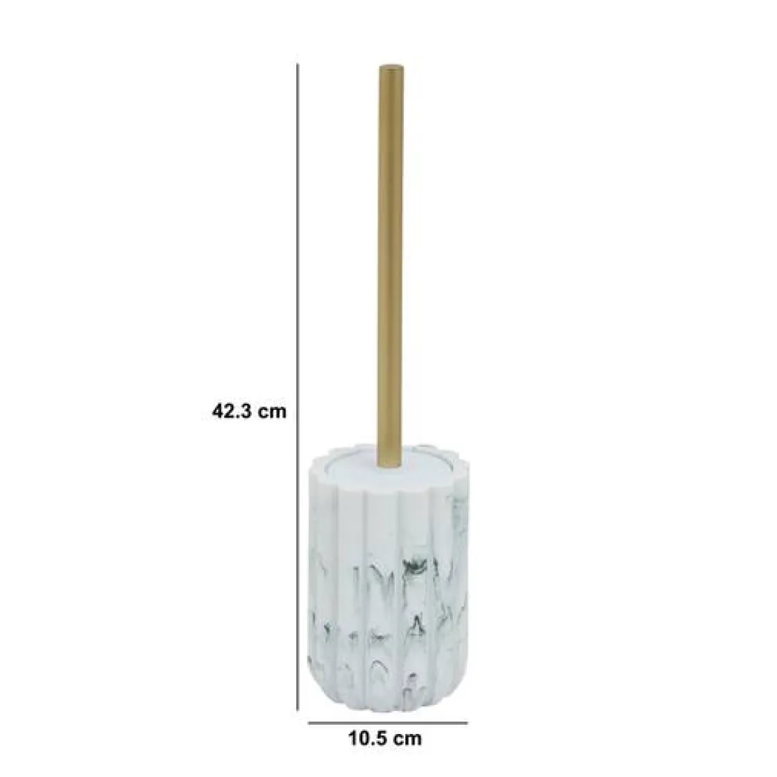 5five Brosse WC, H.42,3 cm, Blanc