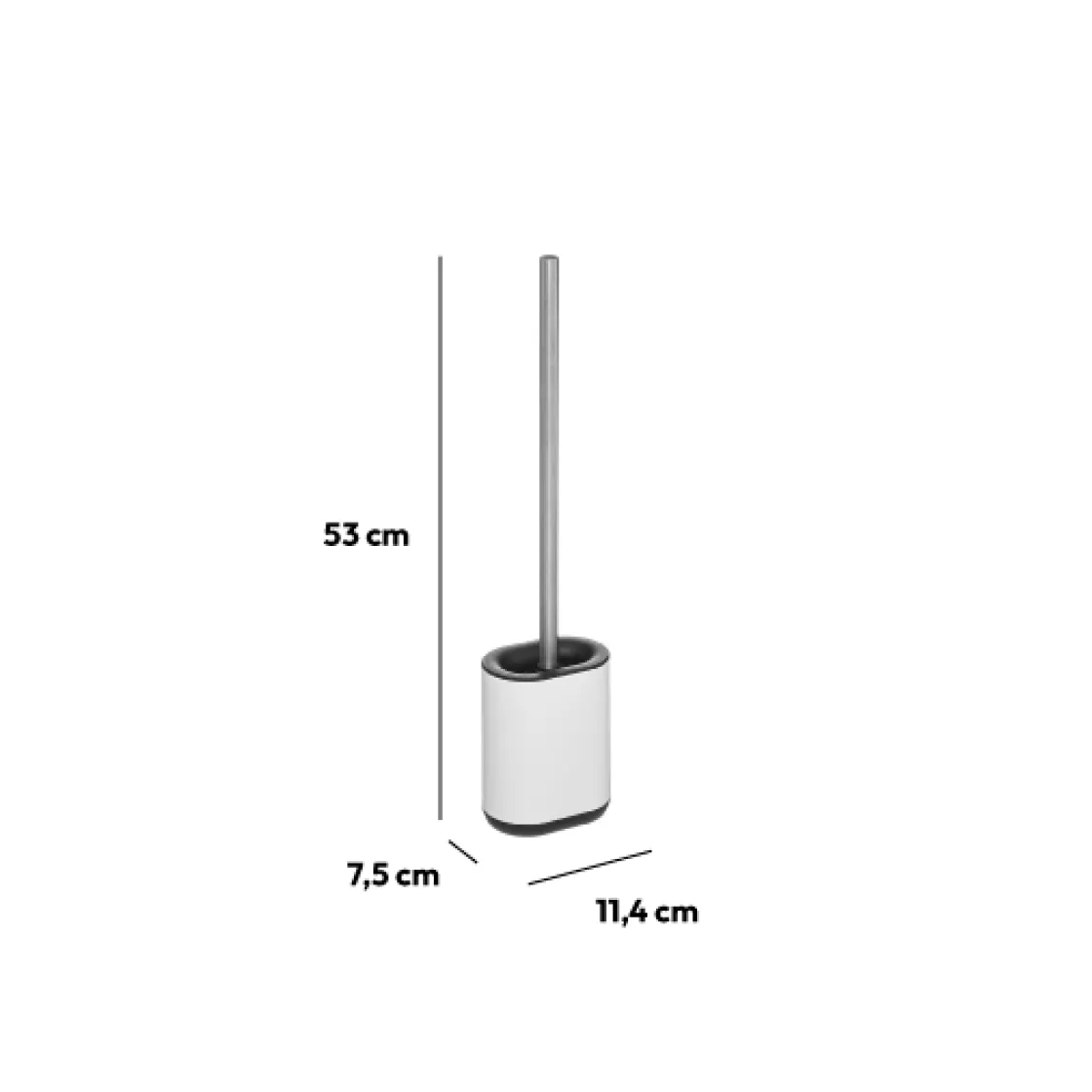 5five Brosse WC métal, Blanc