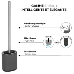 5five Brosse WC métal, Gris