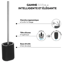 5five Brosse WC métal, Noir