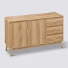 5five Buffet placard 3 tiroirs, Effet chêne naturel