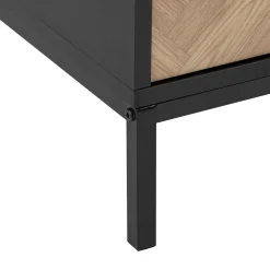 5five Cabinet 2 portes, Effet pin naturel et noir