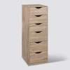 5five Caisson 6 tiroirs, Effet bois naturel