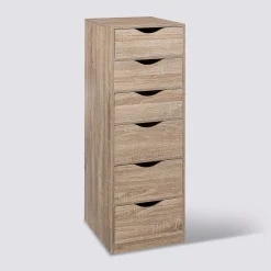 5five Caisson 6 tiroirs, Effet bois naturel