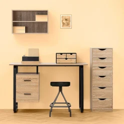 5five Caisson 6 tiroirs, Effet bois naturel