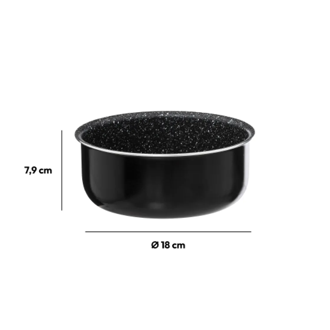 5five Casserole Aluminium pressé, 18 cm