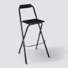 5five Chaise de bar pliante, Noir