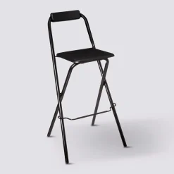 5five Chaise de bar pliante, Noir
