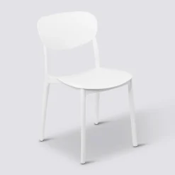 5five Chaise empilable plastique, Blanc