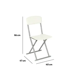 5five Chaise pliante simili cuir, Beige