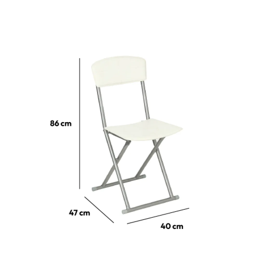 5five Chaise pliante simili cuir, Beige