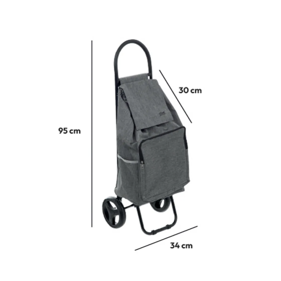 5five Chariot de course 2 roues, Métal gris