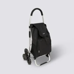 5five Chariot de course pliable 6 roue 36L, Noir