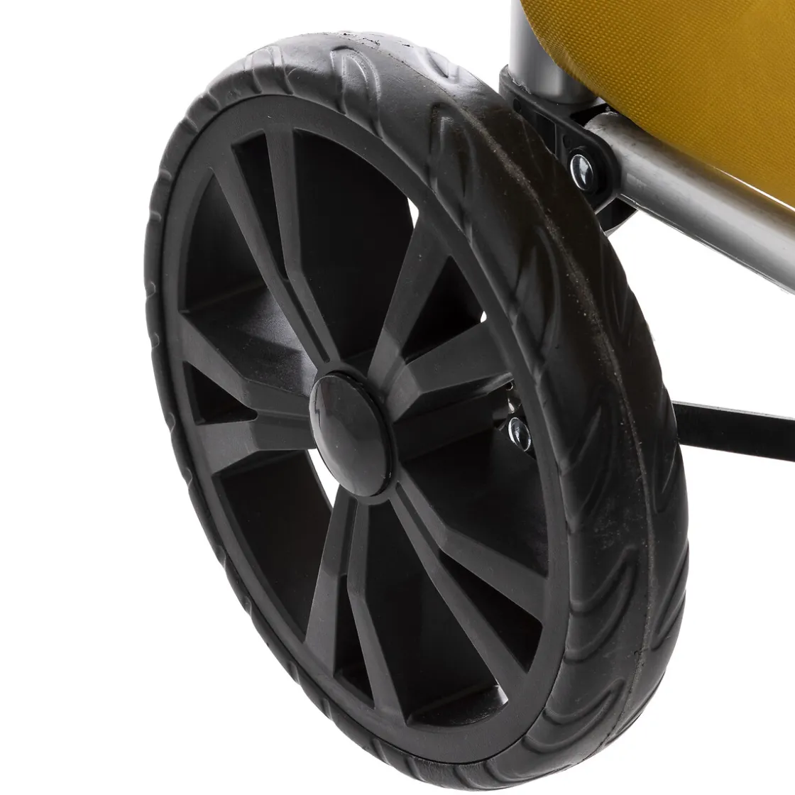5five Chariot de course pliable 2 roues, Jaune moutarde