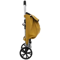 5five Chariot de course pliable 2 roues, Jaune moutarde