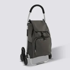 5five Chariot de course pliable 6 roues 36L, Vert kaki