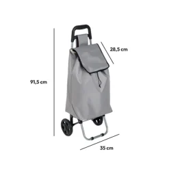 5five Chariot de courses 2 roues, Gris