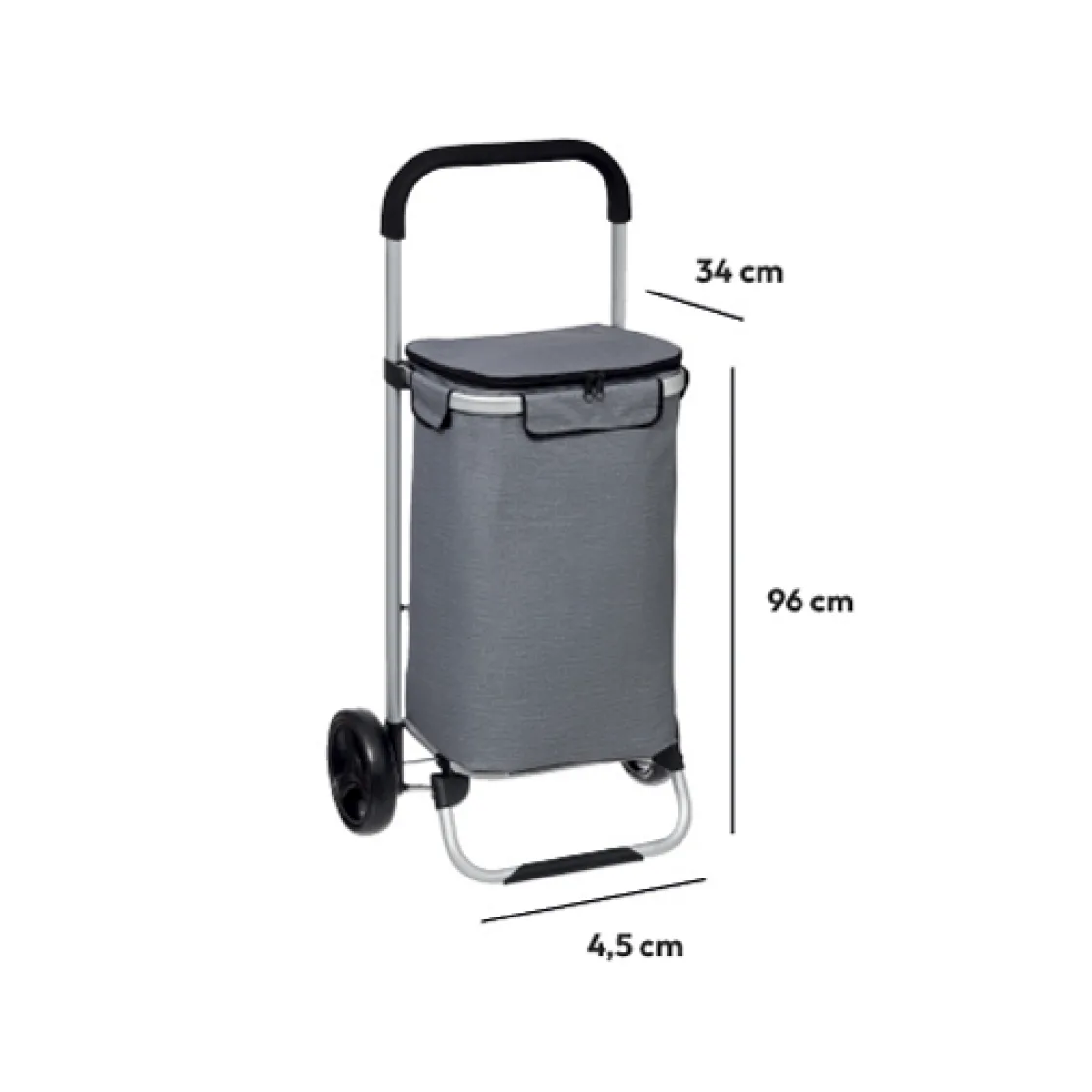 5five Chariot de courses fraîcheur, Gris