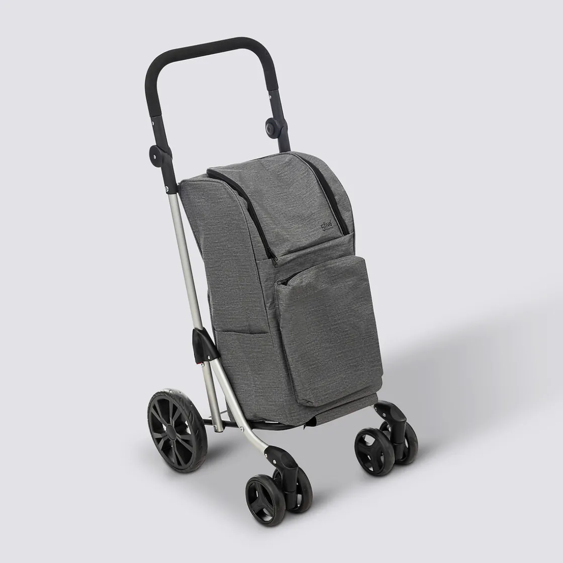 5five Chariot pliant 4 roues, Gris