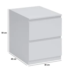 5five Chevet, 2 tiroirs, Beige