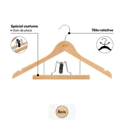 5five Cintre à costume en bois