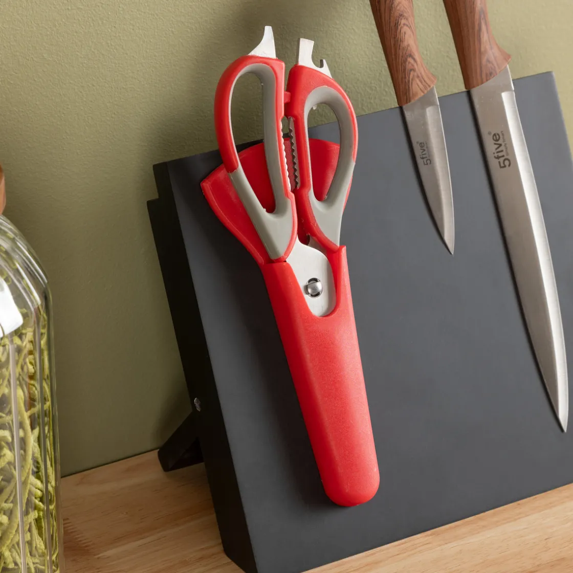 5five Ciseaux multi-fonctions, Rouge