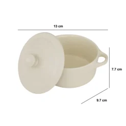 5five Cocotte ronde, céramique, 10 cm - Blanc
