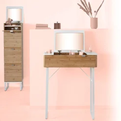 5five Coiffeuse avec miroir, bambou