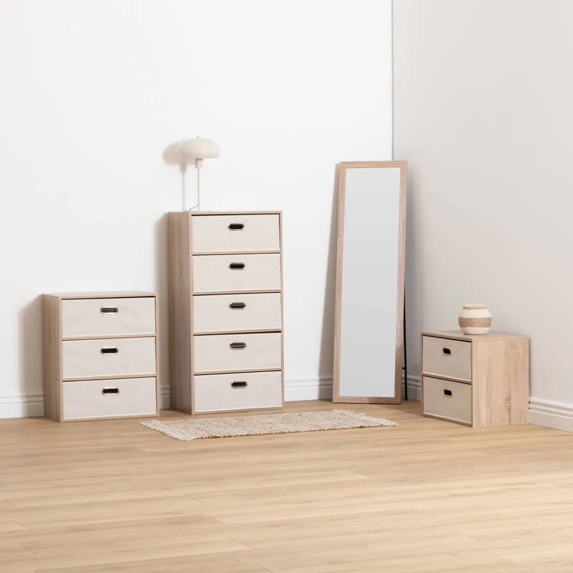 5five Commode 2 tiroirs, Beige