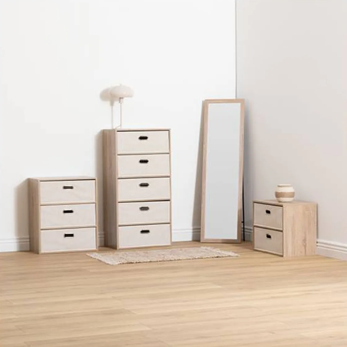 5five Commode 2 tiroirs, Beige