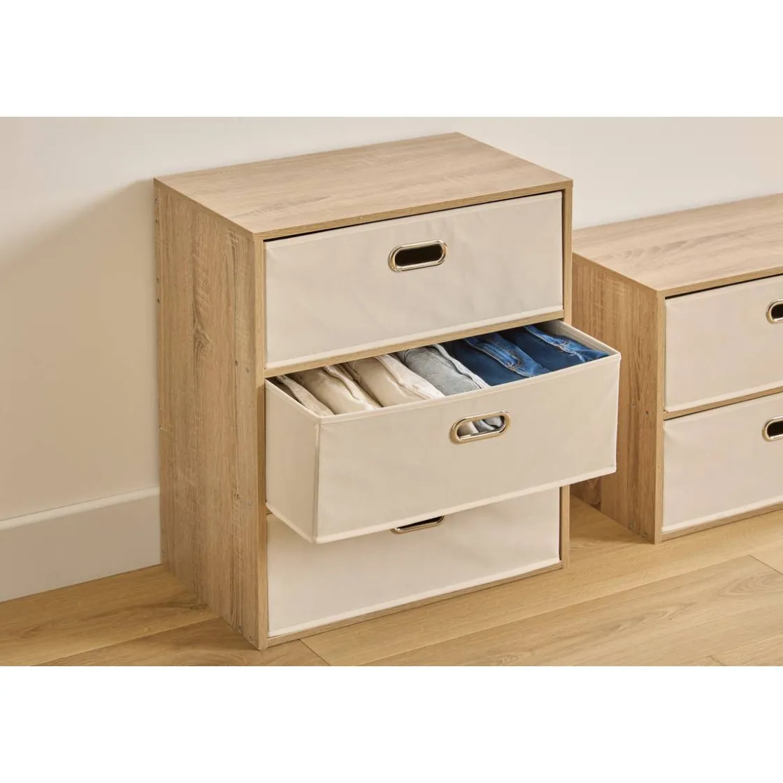 5five Commode 3 tiroirs, Beige