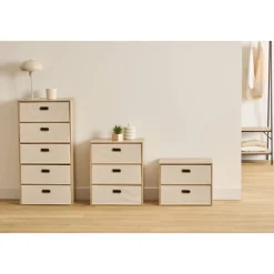 5five Commode 5 tiroirs, Beige