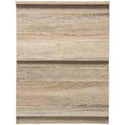 5five Commode 2 tiroirs, Effet bois naturel