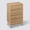 5five Commode 4 tiroirs, Effet chêne naturel