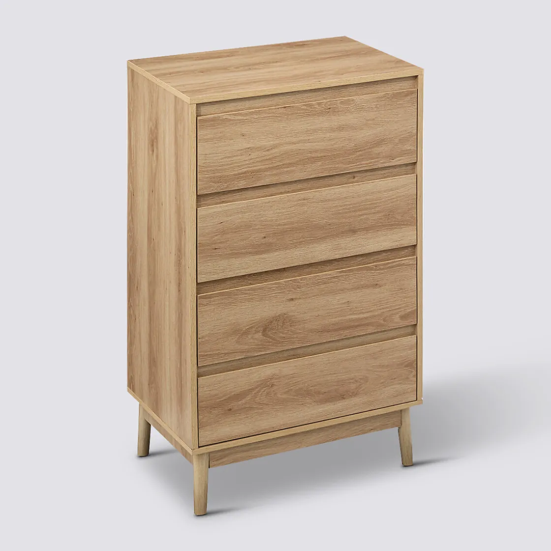 5five Commode 4 tiroirs, Effet chêne naturel