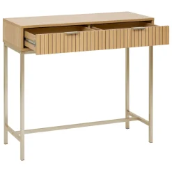 5five Console 2 tiroirs, Effet bois naturel