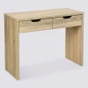 5five Console 2 tiroirs, Effet chêne naturel