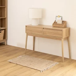 5five Console 2 tiroirs, Effet chêne naturel