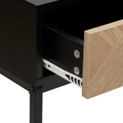 5five Console 2 tiroirs, Effet pin naturel et noir