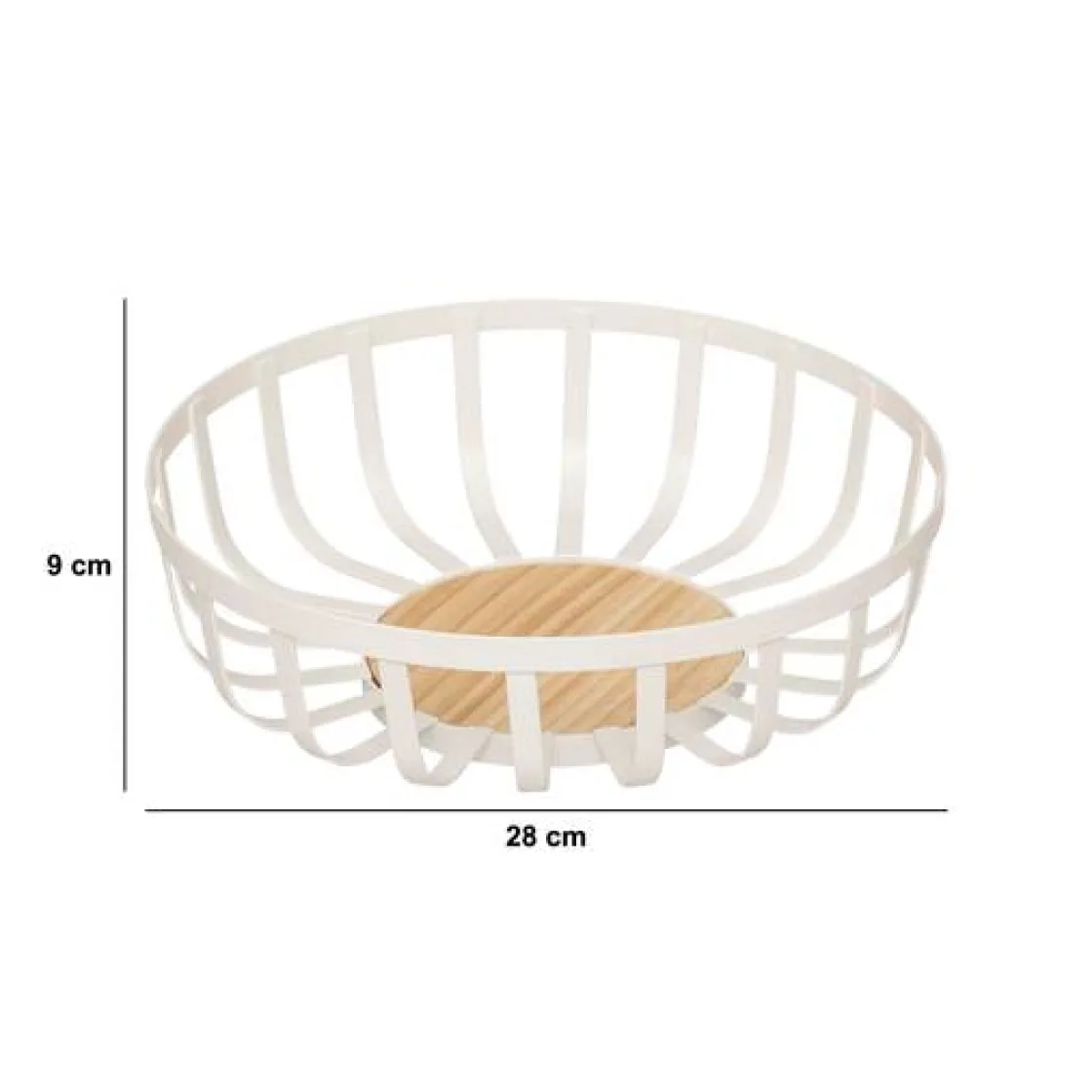 5five Corbeille à fruits, l.28 cm, Blanc