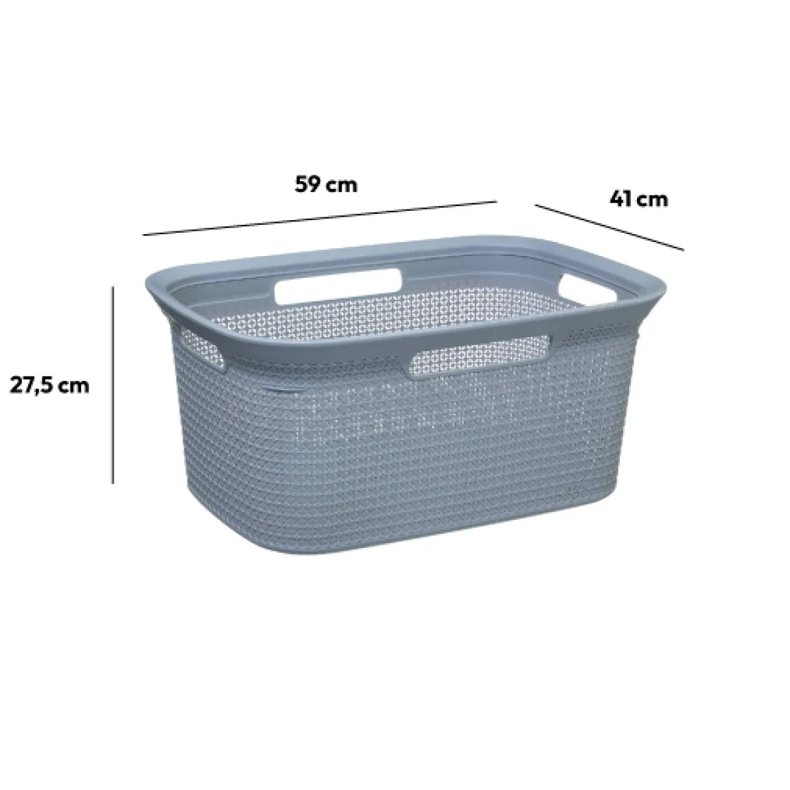 5five Corbeille à linge 45L, Gris