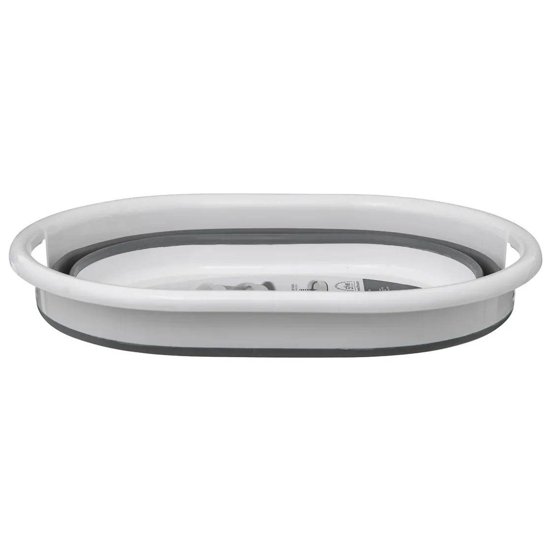 5five Corbeille à linge pliable 21L - Gris, Blanc