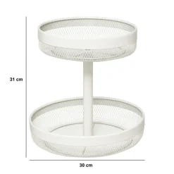 5five Corbeille 2 niveaux en métal, Beige