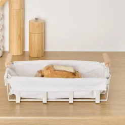 5five Corbeille à pain, L.27,6 cm, Blanc