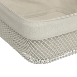 5five Corbeille à pain, métal et coton, 25,5cm - Beige