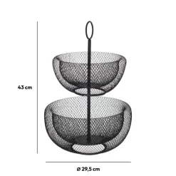 5five Corbeille 2 étages métal 24/29cm