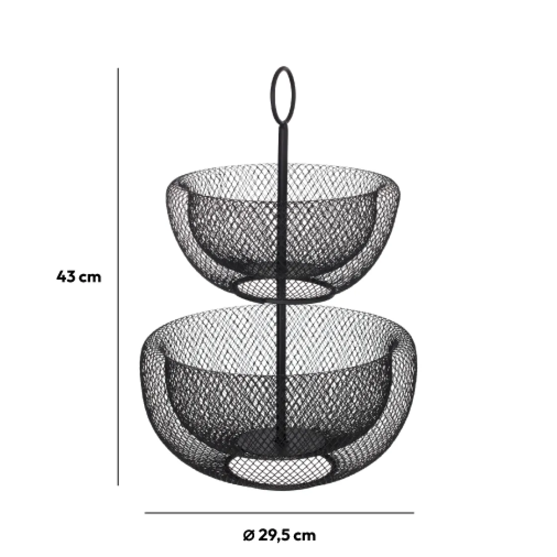 5five Corbeille 2 étages métal 24/29cm