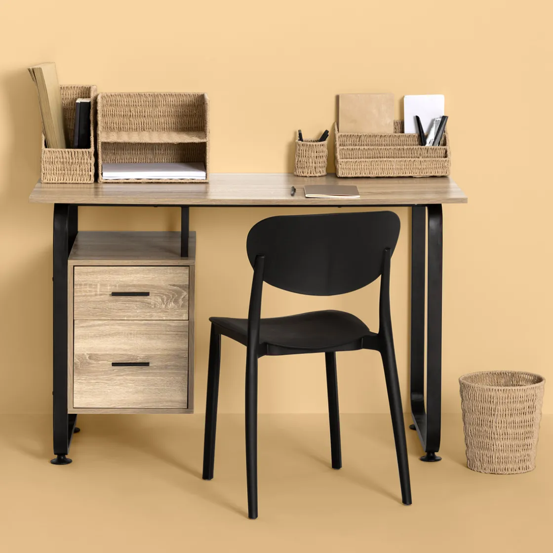 5five Corbeille de bureau, Papier tressé