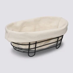 5five Corbeille en acier 28 cm - Beige, Noir