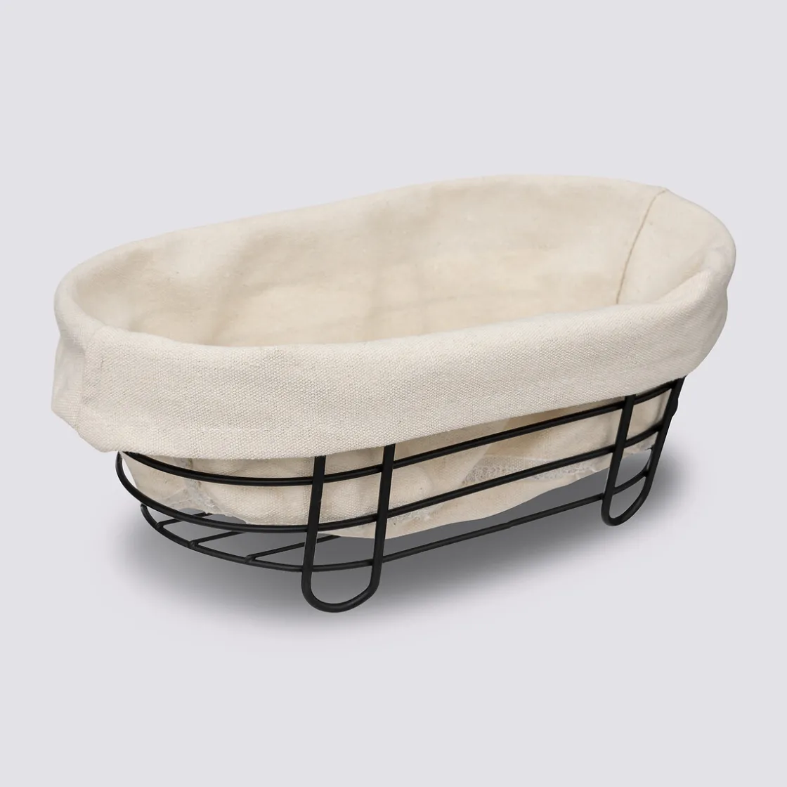 5five Corbeille en acier 28 cm - Beige, Noir